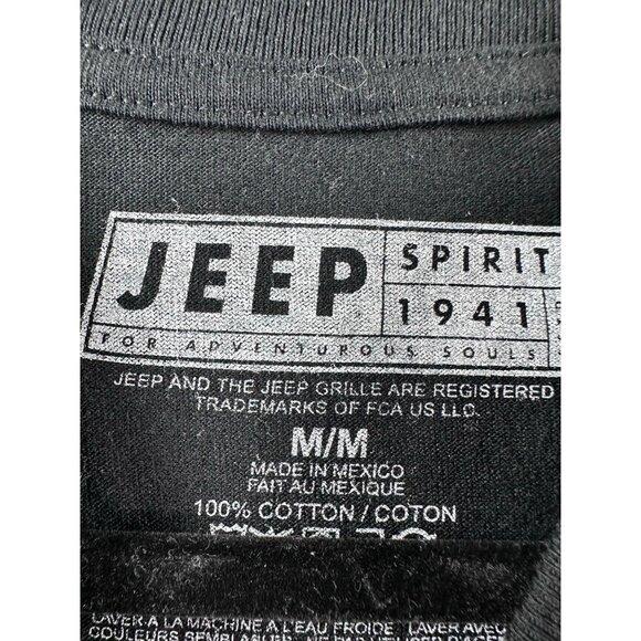 Jeep Mens Size M T-Shirt Graphic Print Classic Fit Black Crew Neck - Picture 3 of 5